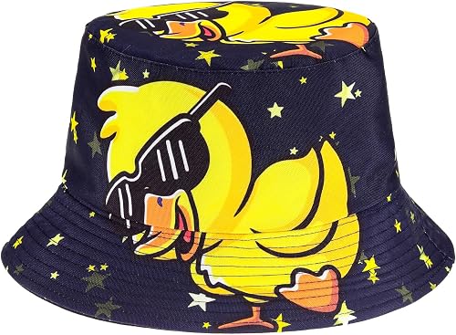 BYOS Unisex Trendy Reversible Lightweight Printed Bucket Hat Packable Outdoor