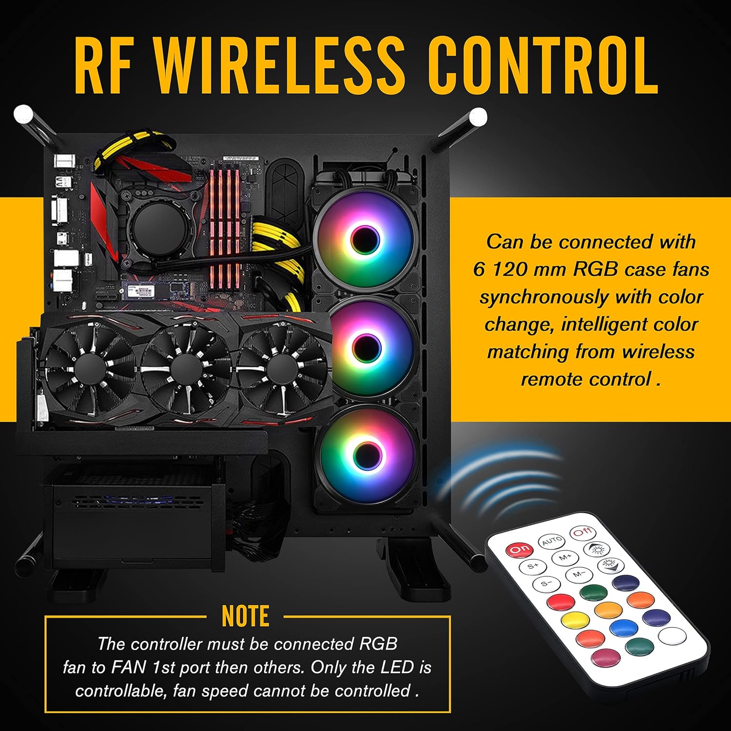 70% оƒƒ Evеrуthіng EZDIY-FAB 120mm RGB LED Case Fan for PC Cases, CPU Cooling Fan, Water Cooling Fan, Addressable RGB Case Fan with Controller- 5 Pack