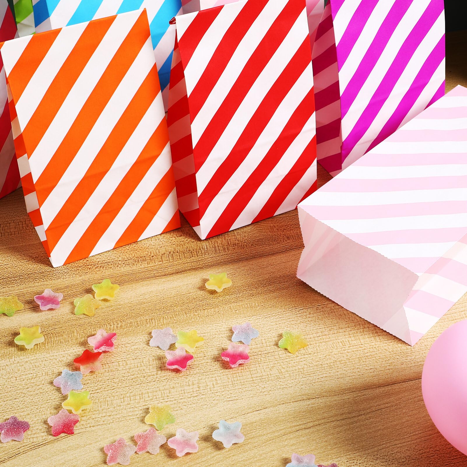 80pcs Small Kraft Paper Treat Bags Paper Cookie Bags Flat Favor Bag Small Bags Snacks Cookie Popcorn Party Bag Pouch for Goodie Candy Bakery Wedding Supplies - Image 2