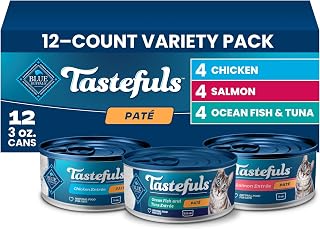 Blue Buffalo Variety Pack Paté Wet Cat Food Salmon Chicken Ocean Fish Tuna Entrées