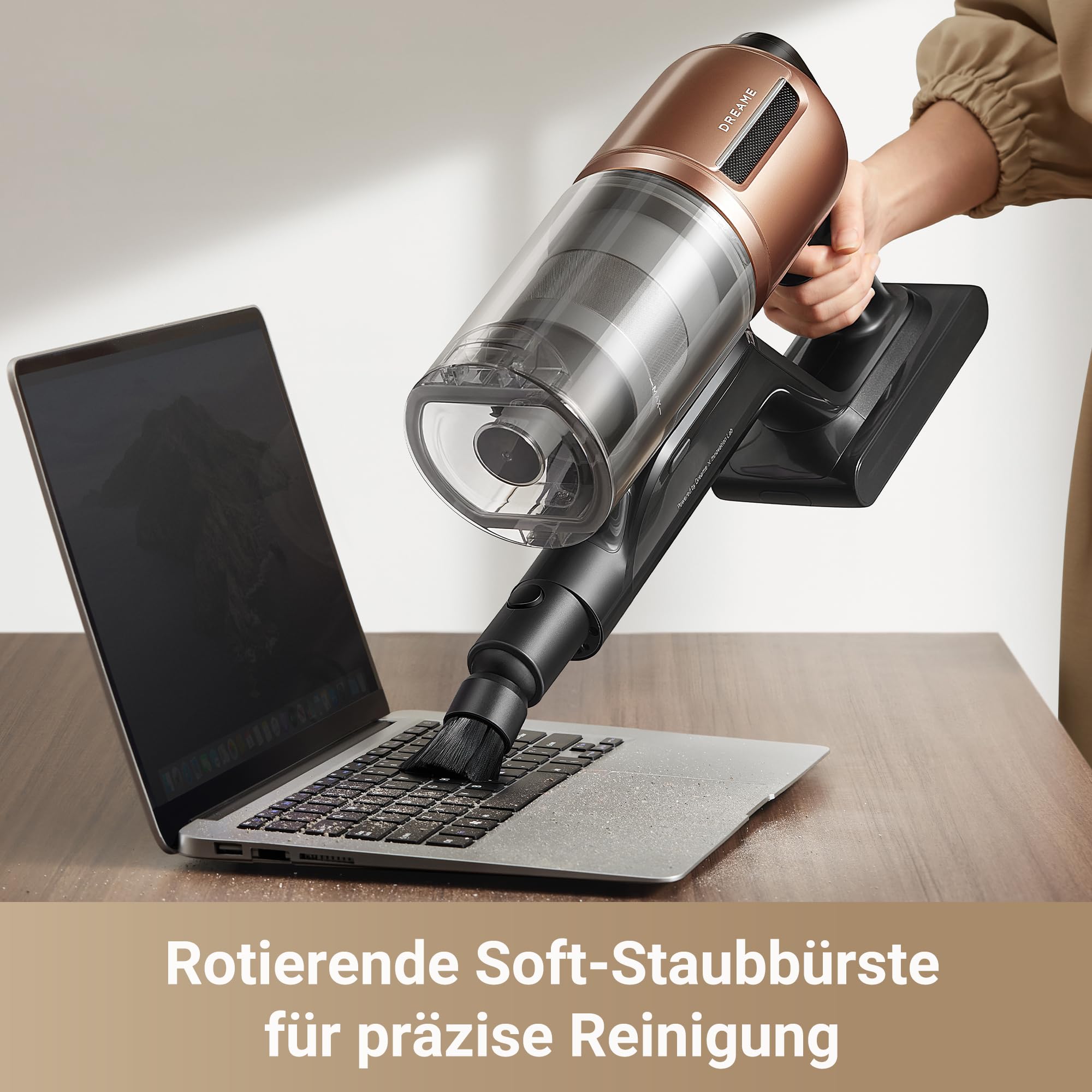dreame Z20 Kabelloser Staubsauger, 25,000PA / 250 AW Saugleistung, 90 min maximale Reinigungszeit, 99,99% Filtereffizienz, HEPA H14 Filterung, Dust Reveal Technologie, Multi-Flächenabsaugung