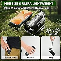 Vista 2 de Telescopio monocular de 8 x 42, monocular para adultos de alta potencia con prisma BAK4 FMC, brújula telémetro, IPX7, impermeable, monocular