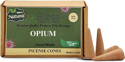 Miniatura 79 de Bless International Cedro 100% natural - Conos de incienso hechos a mano, sumergidos a mano, orgánicos, sin productos químicos para purificación