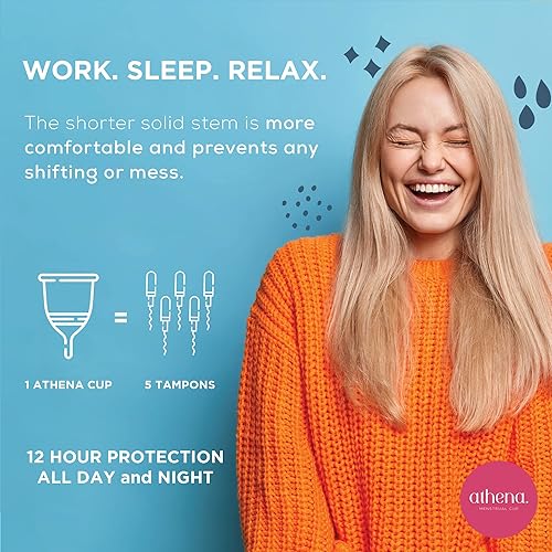 Miniatura 3 de Athena - Juego de 2 tazas menstruales  Juego grande y pequeño  Las tazas de período reutilizables originales más suaves para mujeres  para flujo
