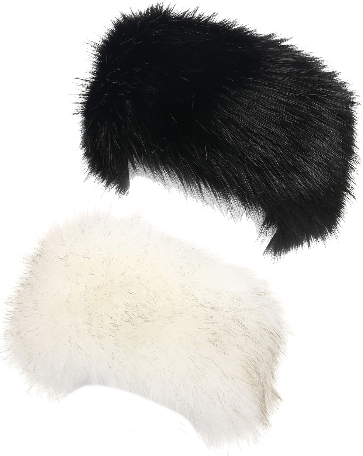 LA CARRIE Faux Fur Headband with Stretch Women's Winter Earwarmer Earmuff