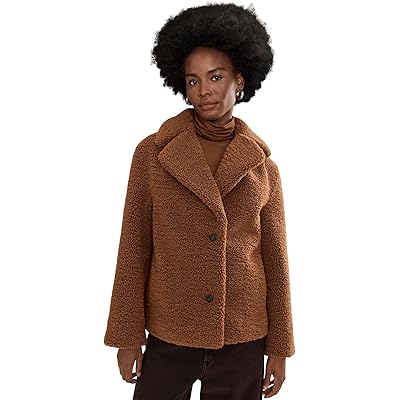 AllSaints Eddie Faux Teddy cognac brown