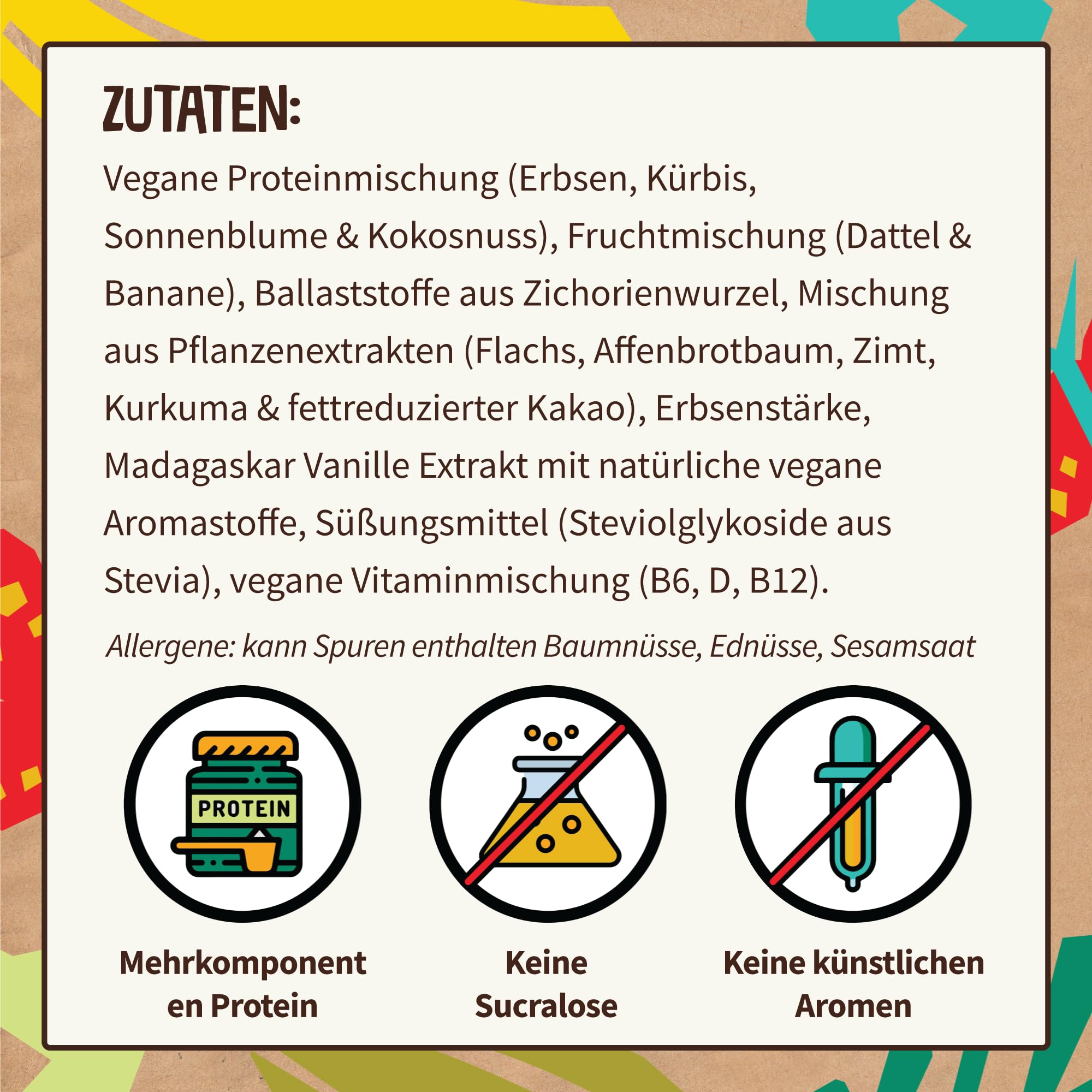 Vegan Protein Vanille | Keine Sucralose | Veganes Proteinpulver aus 4-Komponenten Pflanzliches Eiweißpulver - Laktosefrei, Glutenfrei - Ohne künstliche Aromen (Vanille, 1 Kg mit Dosierlöffel)