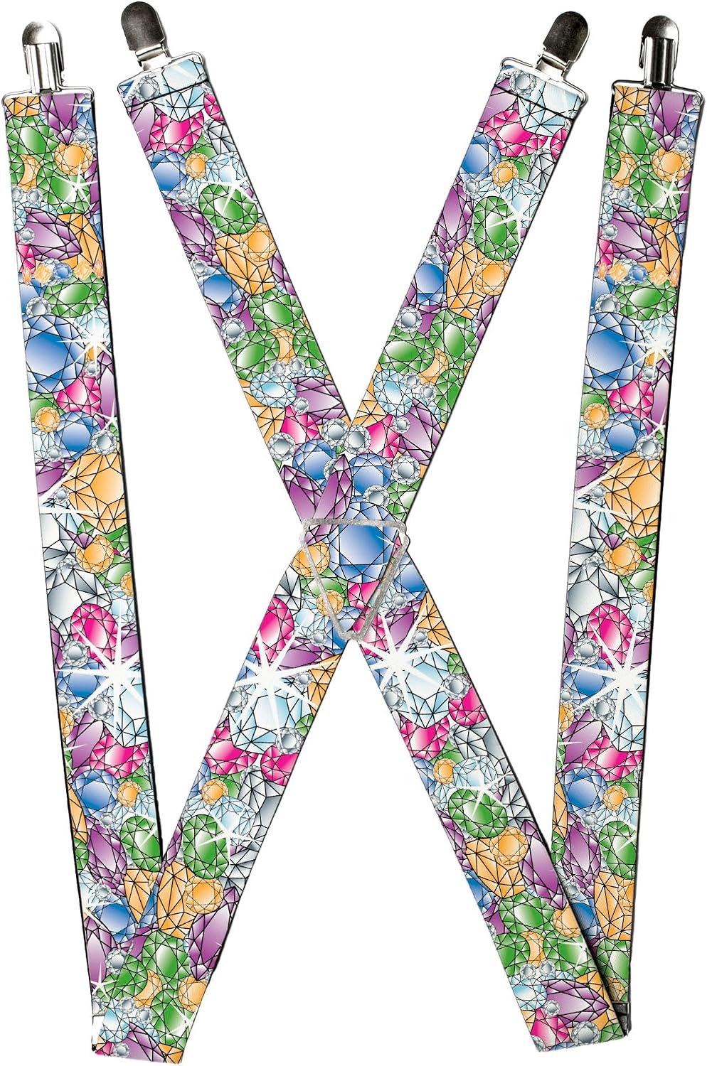 Buckle-Down Suspenders, Gems Stacked Multi Color