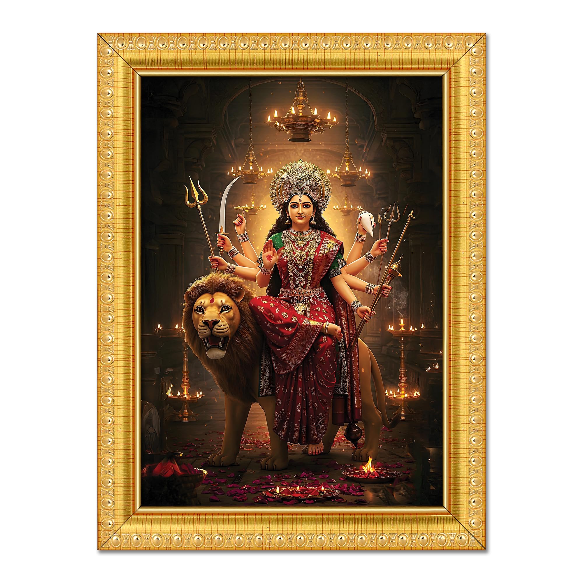 Durga Maa Photo Frame - Divine Wall Art -19