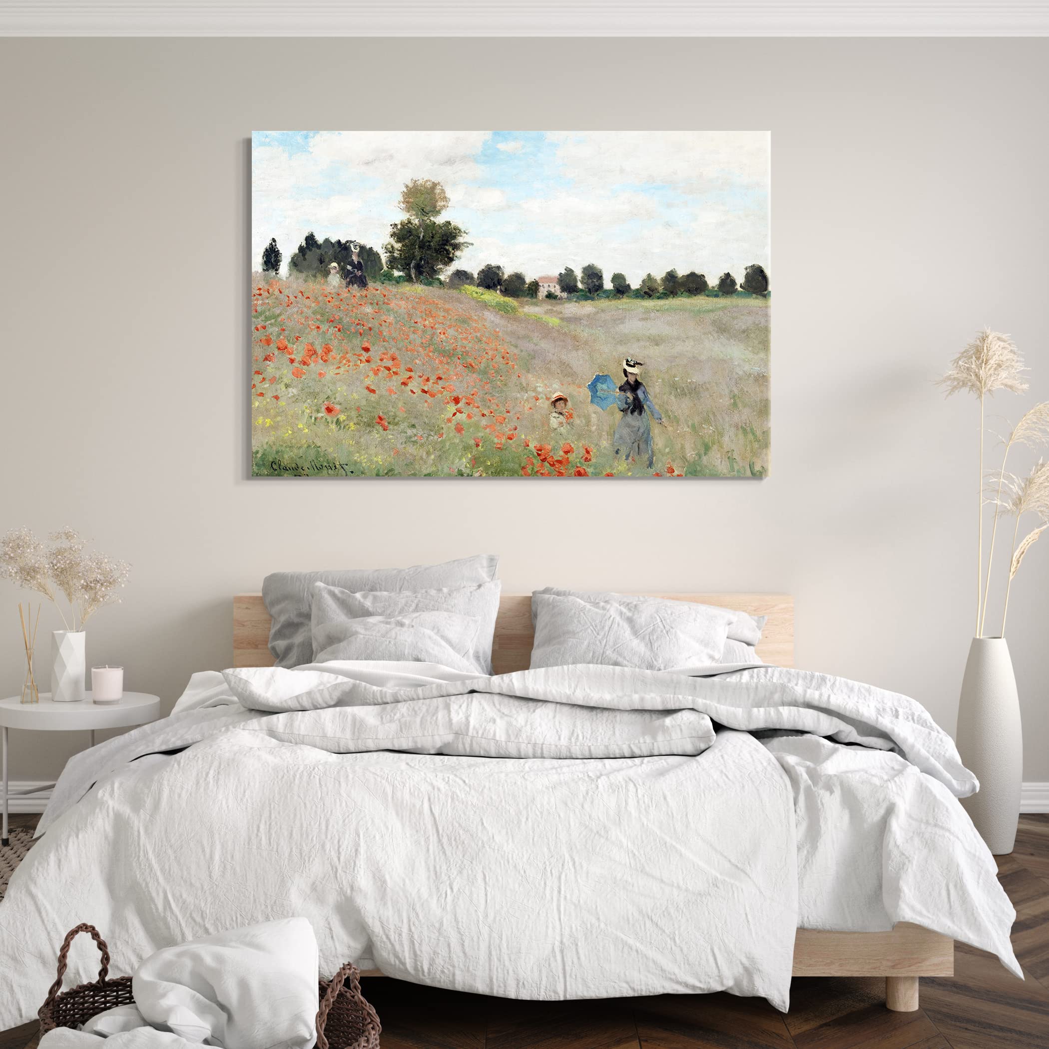 Stampa su tela (100x70cm): Claude Monet - campo di papaveri