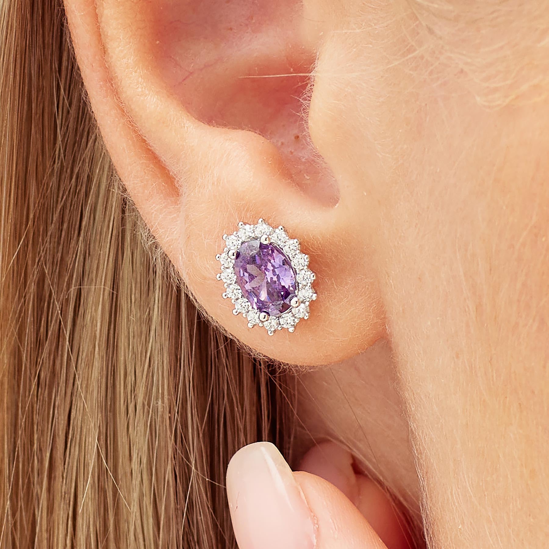 Brosway Orecchini Donna a Lobo in Argento | Orecchini A Lobo Con Magic Purple | Collezione FANCY - FMP22
