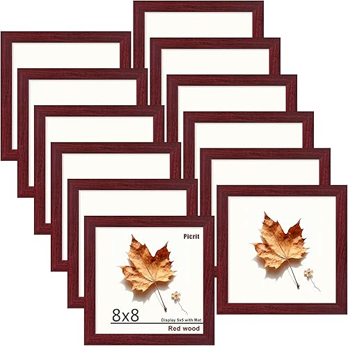 Miniatura 438 de Picrit - Juego de 12 portarretratos de 5 x 7 pulgadas para colgar en la pared o exhibir sobre una mesa, para fotos de 4 x 6 con paspartú o 5 x 7