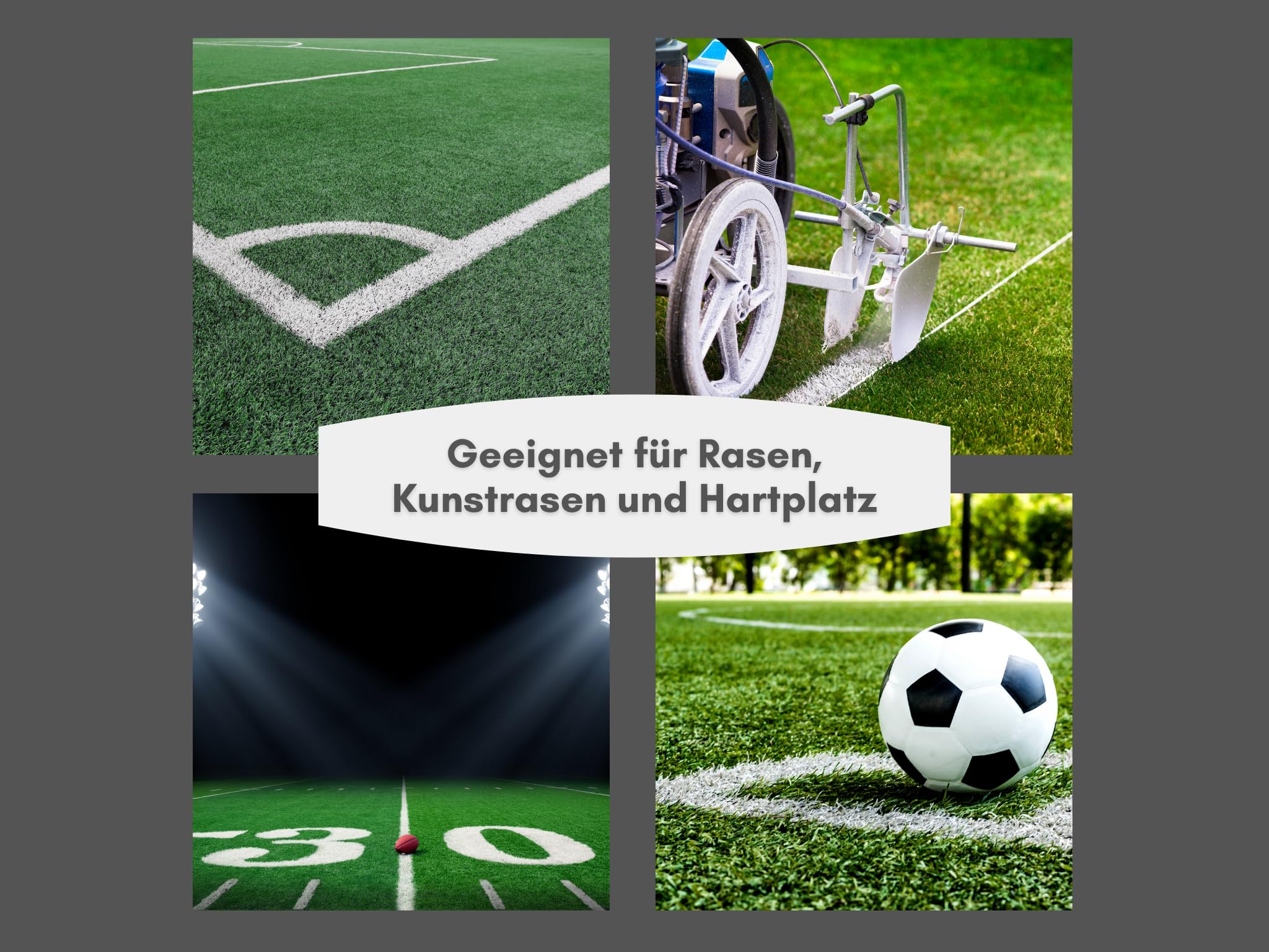 GOAT Rasenmarkierungsfarbe | Gebrauchsfertig | Rasenfarbe | Sportplatzfarbe | 14kg (4x 14kg)