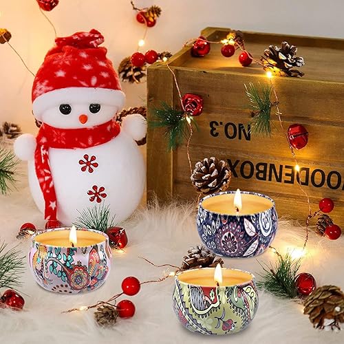 Miniatura 4 de Juego de 9 velas perfumadas para mujer, paquete de 9 velas de aromaterapia para el hogar, vela de soja de larga duración de 180 horas, vela de