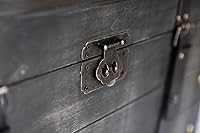 Vista 5 de Vintiquewise Maletero de almacenamiento de madera medio negro envejecido