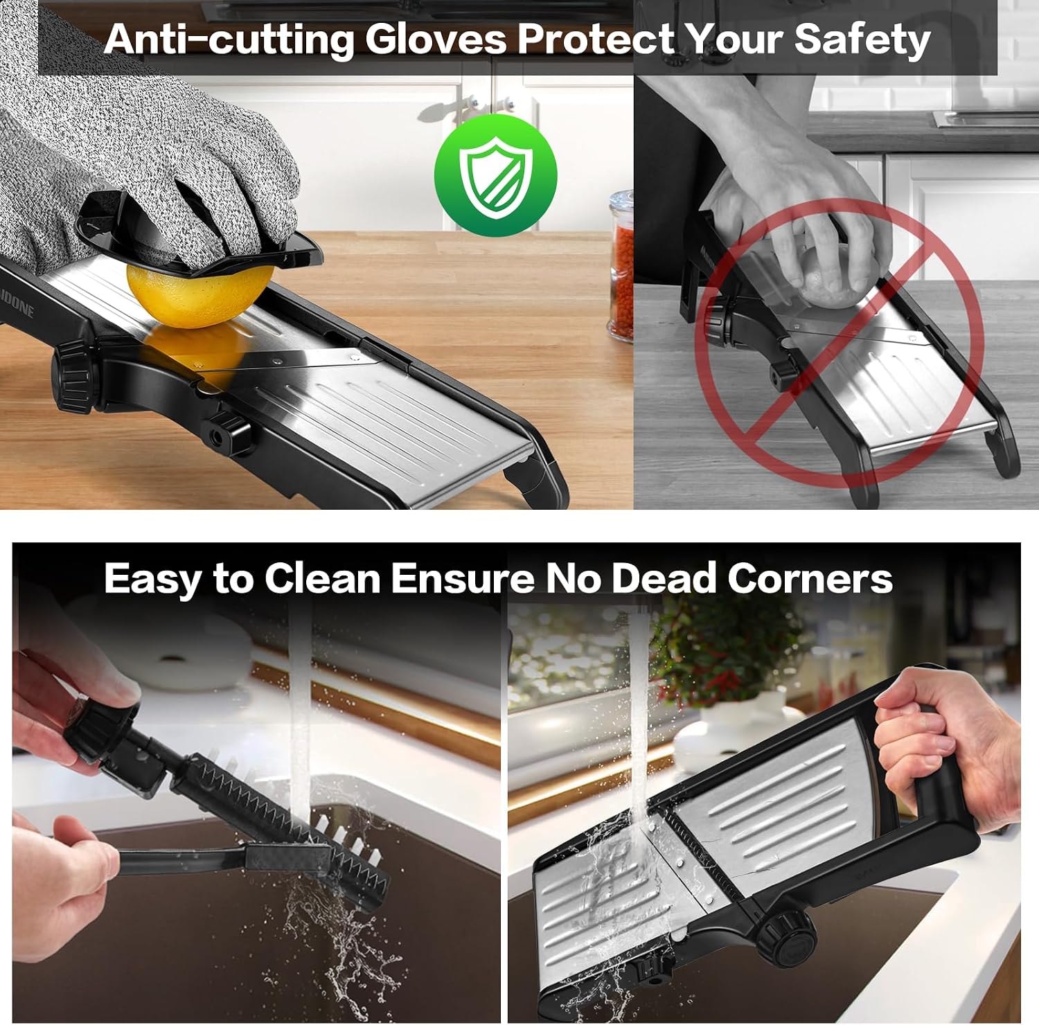 Safety with Mandoline Slicer and Cleaning Instructions