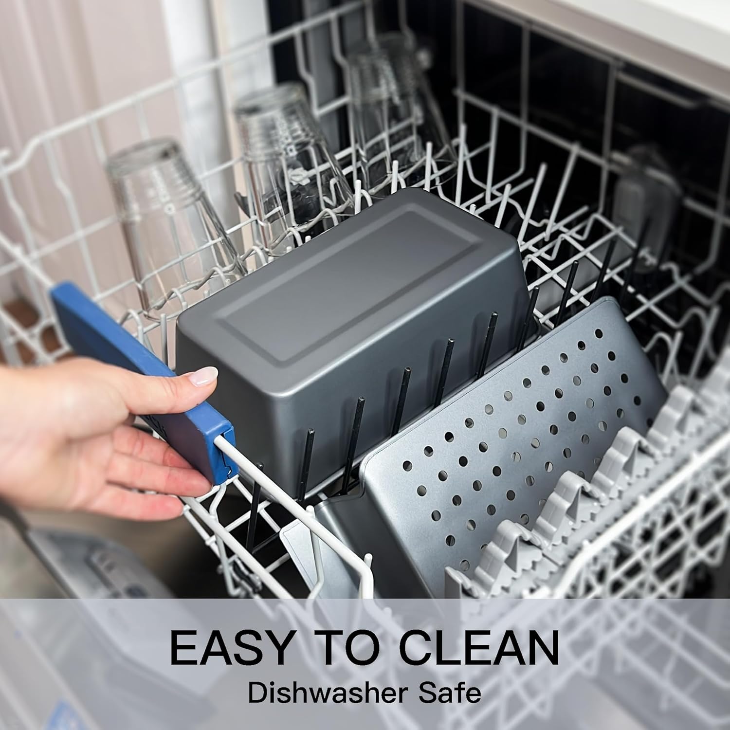 HONGBAKE Meatloaf Pan with Drain Tray, 9 x 5 Inches Loaf Pans with Insert, Nonstick Meat Loaf for Baking, Reduce the Fat and Kick Up the Flavor, Grey - Image 7