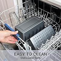 Vista 7 de HONGBAKE Sartén para pastel de carne con bandeja de drenaje, moldes para pan de 9 x 5 pulgadas con inserto, antiadherente para pastel de carne