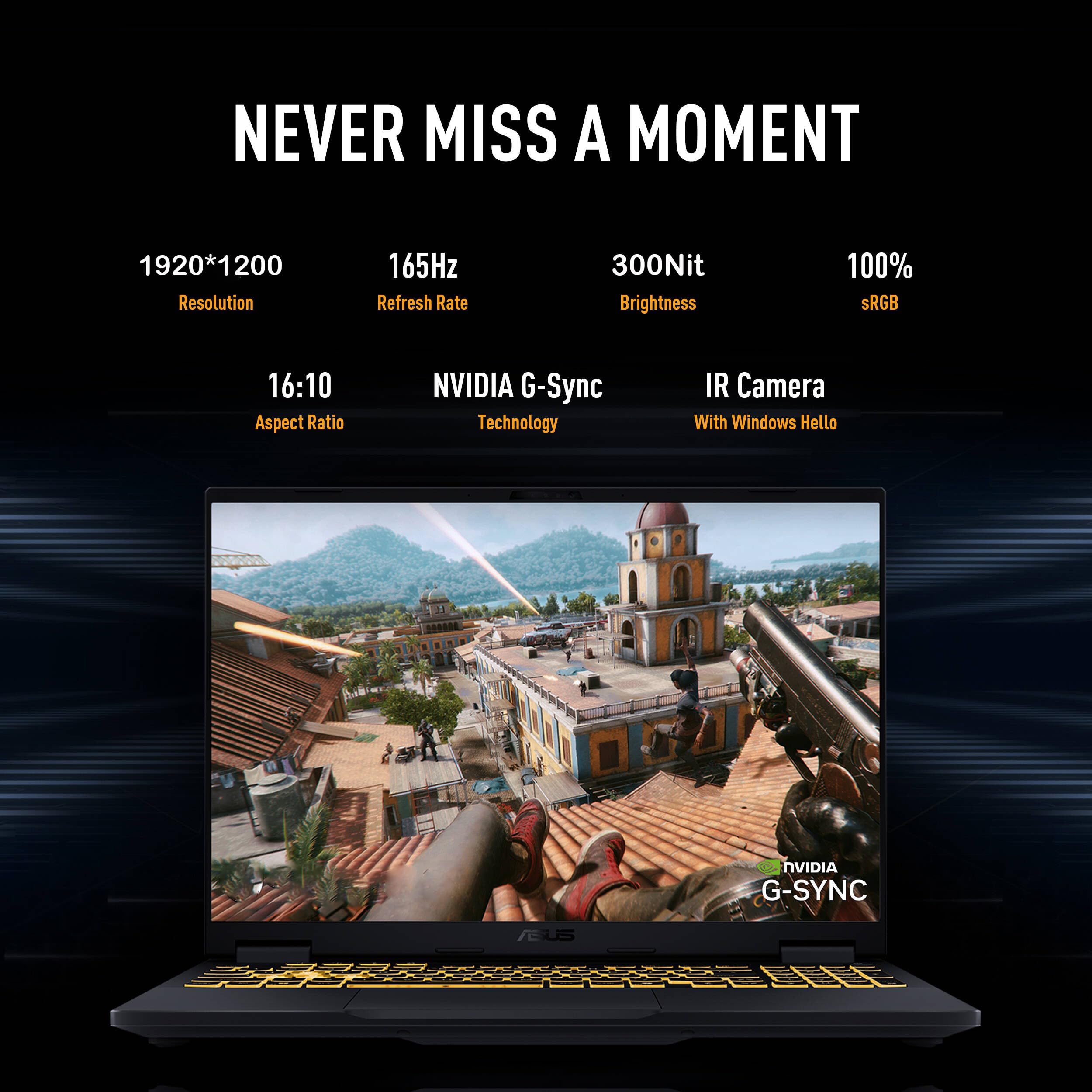 ASUS TUF F16 Gaming Laptop, NVIDIA GeForce RTX 5060, 14 Gen Intel 16-Core i7-14650HX, 16" FHD+ 165Hz Display antiriflesso, tastiera retroilluminata, 64GB DDR5 RAM, 1TB SSD, Win 11 Pro, WiFi 6E, con