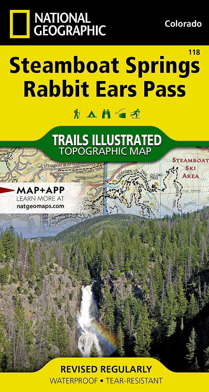 Steamboat Springs, Rabbit Ears Pass Map (National Geographic Trails Illustrated Map, 118) | Books