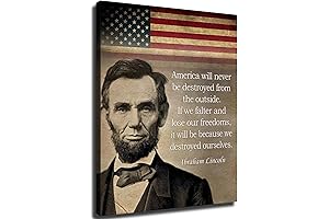 Abraham Lincoln Kitchen Poster: Historic Quote HD Print Art Decoration