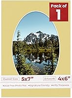 Vista 73 de Tapete de 5 x 7 para fotos de 4 x 6 pulgadas, con apertura de tablero ovalado verde Honeydew precortado, sin ácidos, mate para proteger tus