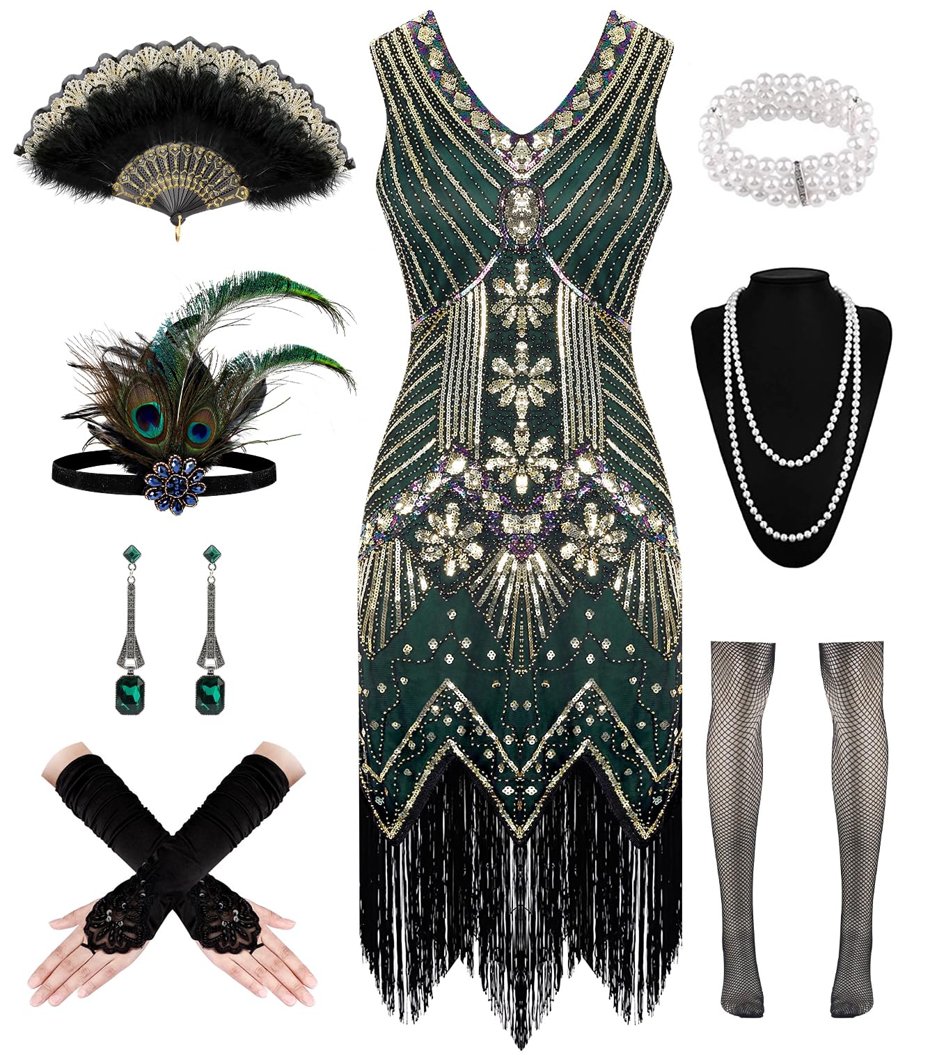 VillbeCoser 1920s Flapper Dress