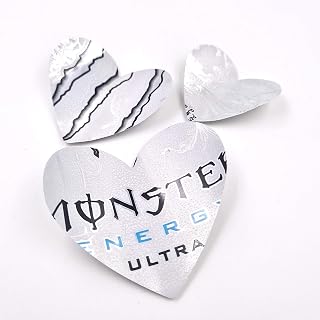 Drinks Can Fridge Magnets - Set of 3 heart magnets with gift box - Recycled Monster Juice Ultra Cans