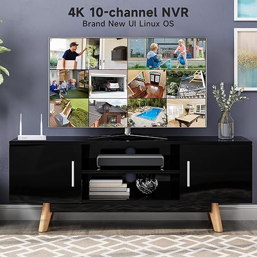 Miniatura 2 de Rotación de seguimiento automático XMARTO 2K Auto-Track PTZ Sistema de cámara de seguridad inalámbrica para exteriores, 10CH 4K UHD Network Video