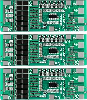 3Pcs 6S 18650 Li-Ion Lithium Battery PCB Protection Board 24V 40A Solar Lighting BMS PCB with Circuit Balanced Protection Module Cell Charging Module with Balance Function for Drill Motor