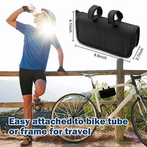 Miniatura 5 de Kit de herramientas de reparación de bicicletas, multiherramienta 16 en 1 y kit de parche de tubo de bicicleta, palanca de neumáticos y bolsa