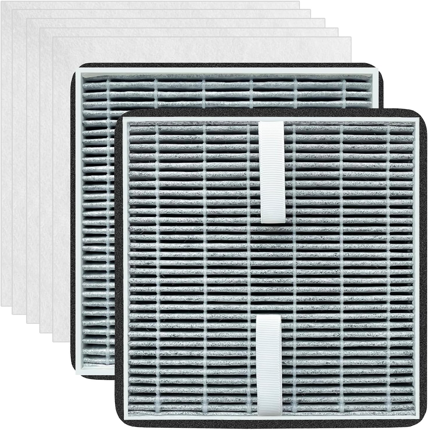 Replacement Air Filter Compatible with KINGSOM K-SOON1 Solder Fume Extractor, 2 HEPA + 5 Pre-filter Combo