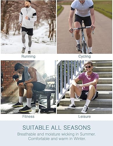 Miniatura 7 de Airacker Calcetines atléticos deportivos para correr, calcetines de pantorrilla, acolchados y transpirables, para hombres y mujeres (6 pares)