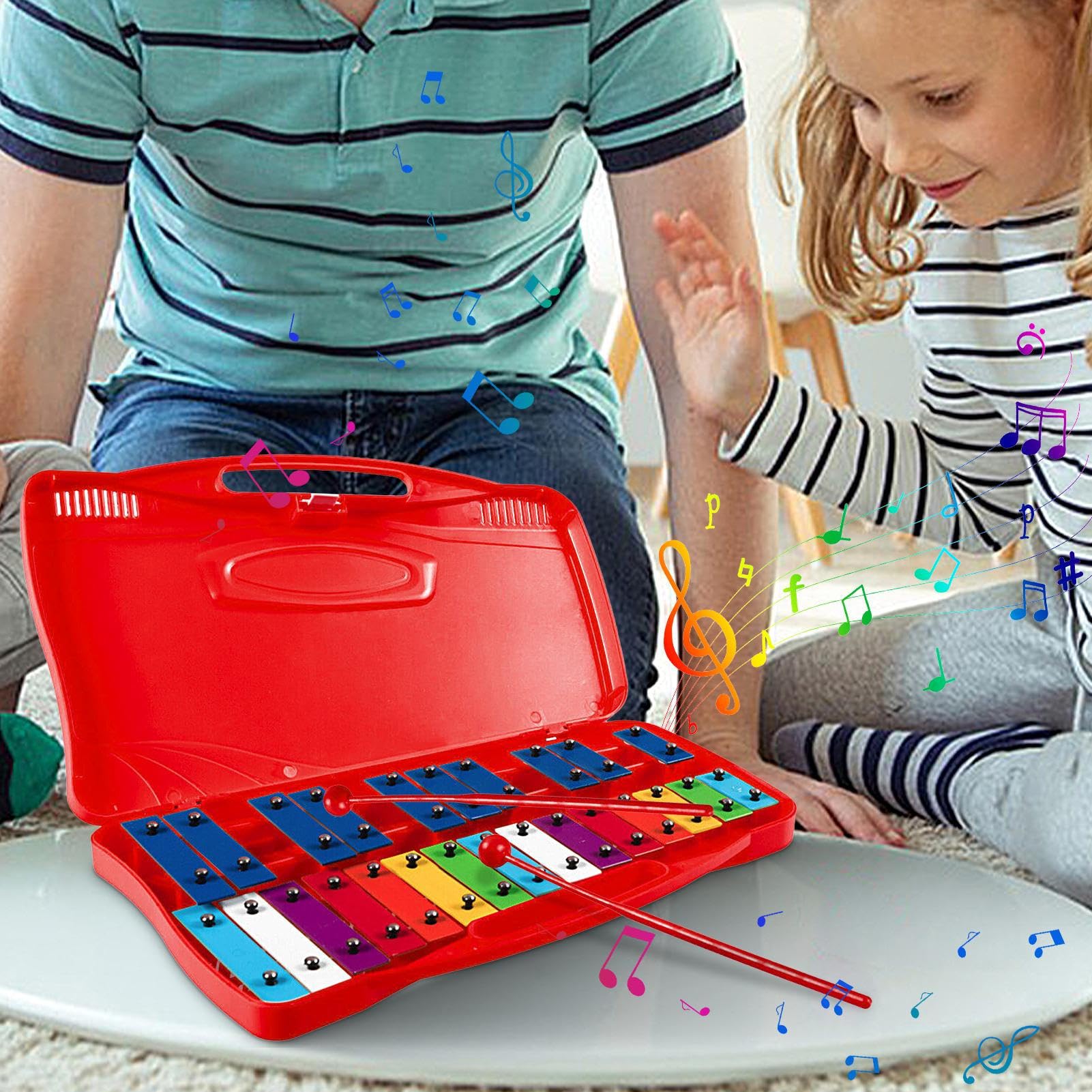 professionale, Glockenspiel cromatico - in metallo da 25 note per bambini