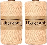 Vista 14 de 100% Algodón Hilo de Ganchillo para Bolsa de 2 mm 170 m Cuerda de Macramé de 2 mm Hilo de Crochet Cuerda de Macramé Regalo para Tejedor (Azul Verde)