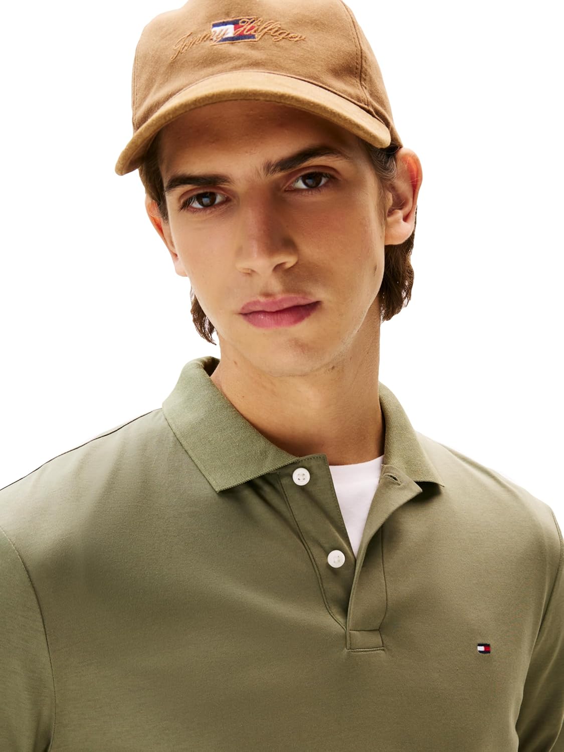 Tommy Hilfiger Mens Long Sleeve Casual Polo Shirts in Regular Fit with Liquid Cotton - Image 2