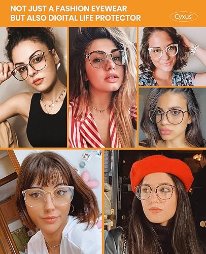 Miniatura 8 de Cyxus Gafas de luz azul para mujer, gafas de computadora de moda en la oficina reducen la fatiga ocular antimigraña para trabajar y leer