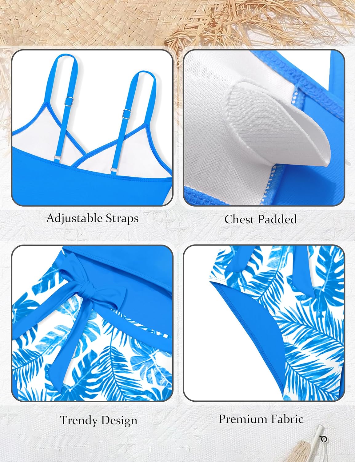 Girls Swimsuit Cutout One-Piece Bathing Suit V-Neck Swimsuits for Teens Cute Swimwear with Drawstring Cover Up 9-18y - Image 6