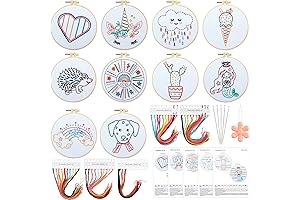 10 Sets Embroidery Kit for Beginners & Kids