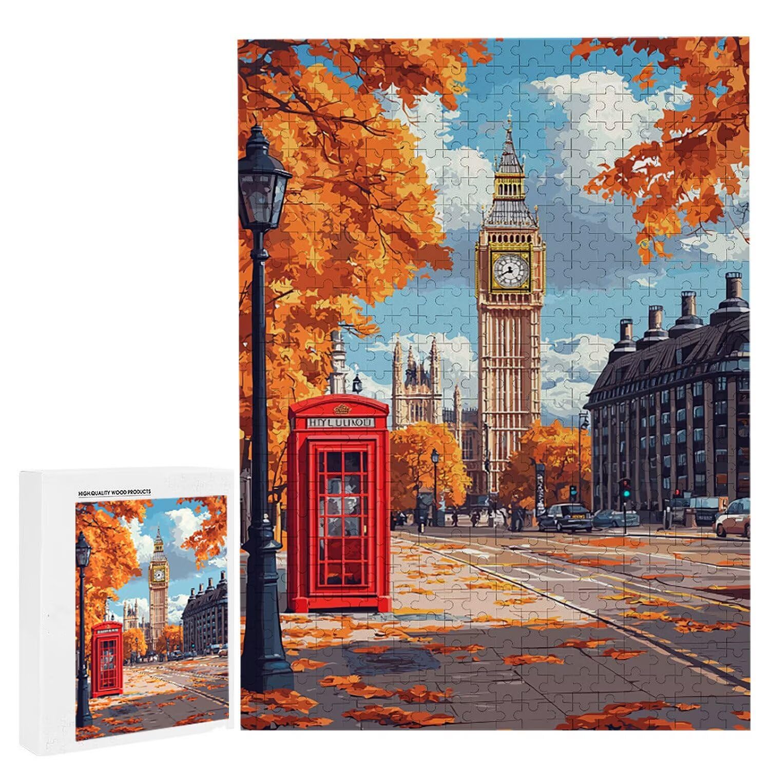 1500 Pezzi di Puzzle, Orologio di Londra1500 Pezzi di Puzzle per Adulti, Regalo di Anniversario, Regalo di Natale, Decorazione Della Casa, Prevenzione Della Degenerazione Cerebrale Negli Anziani v549