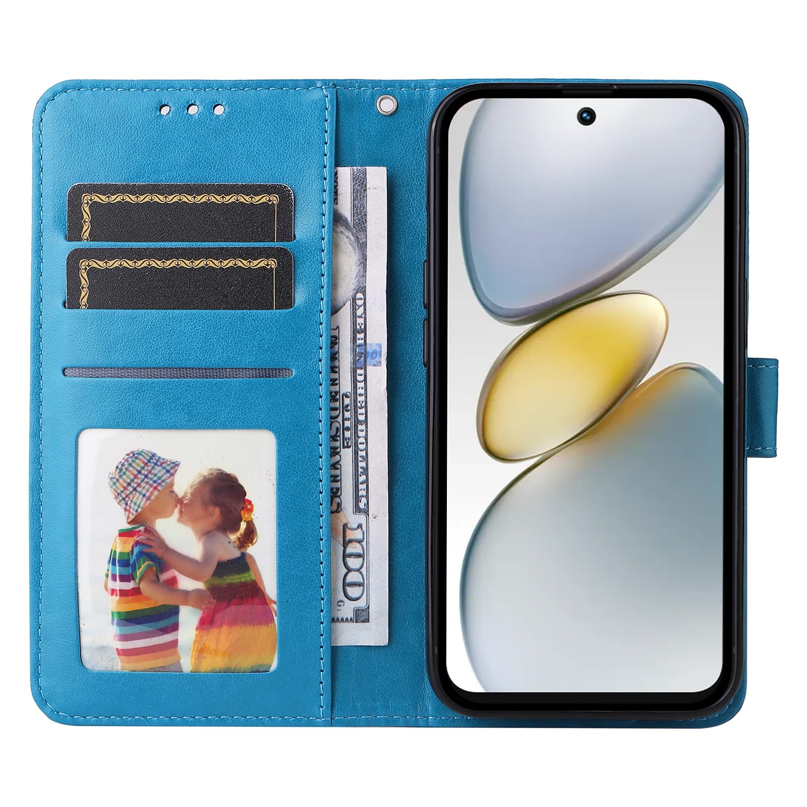 Custodia Flip Con Fiore 3D E Chiusura Magnetica Per Redmi Note 12 4G – Copertina In PU Con Porta Tessere E Supporto - Colore Nero - 4