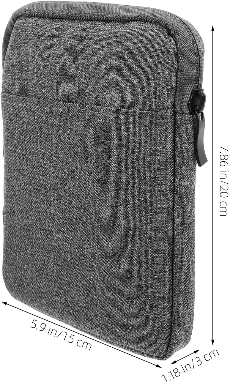 Alipis 6-inch E-Reader Protective Sleeve Cover for Paperwhite Kpw2/3/4, Oasis, Voyage – Anti-Skid Electronic Book Case with Deep Gray Pouch for Travel and Daily Use