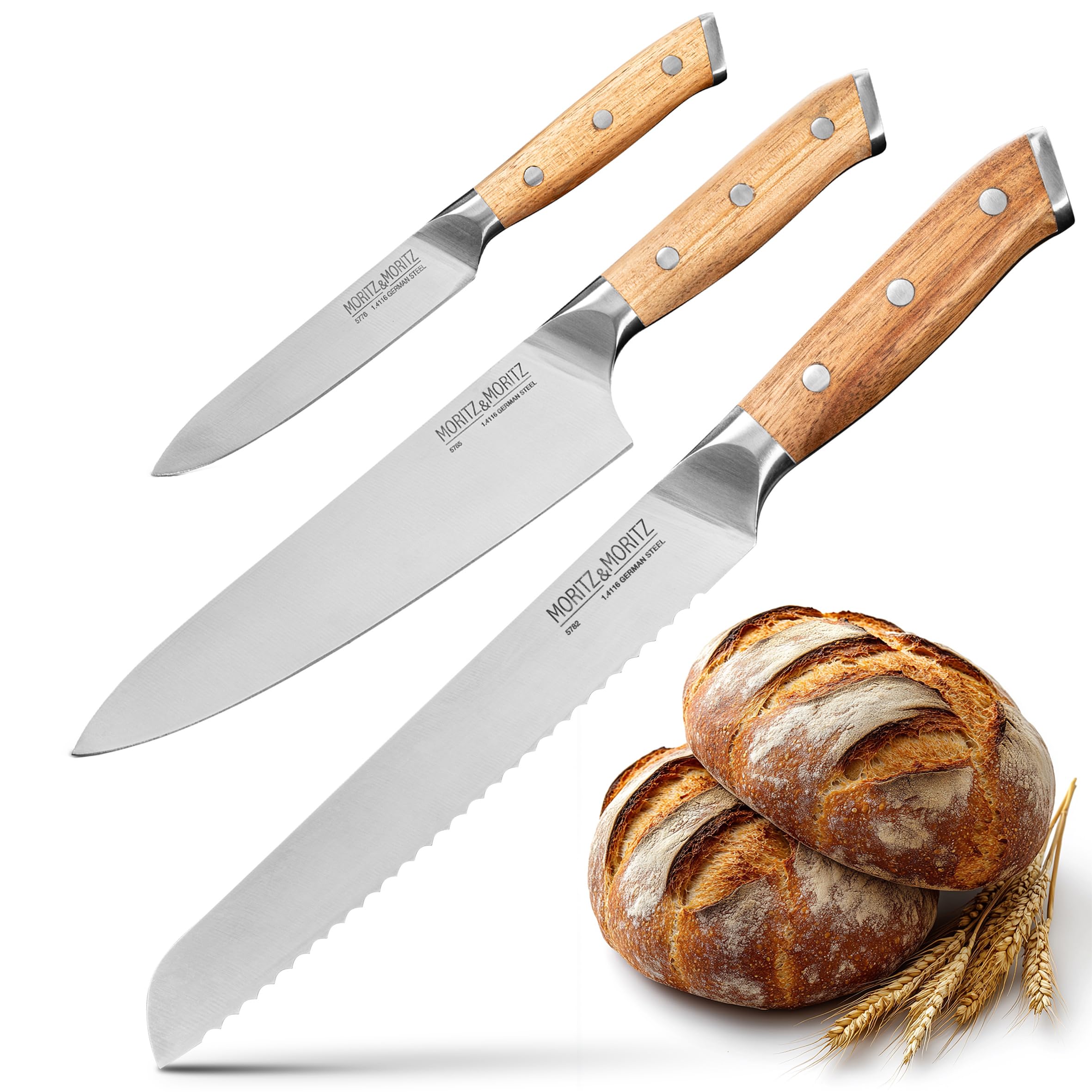 Moritz & Moritz Basic Messerset 3-teilig bestehend aus Universalmesser