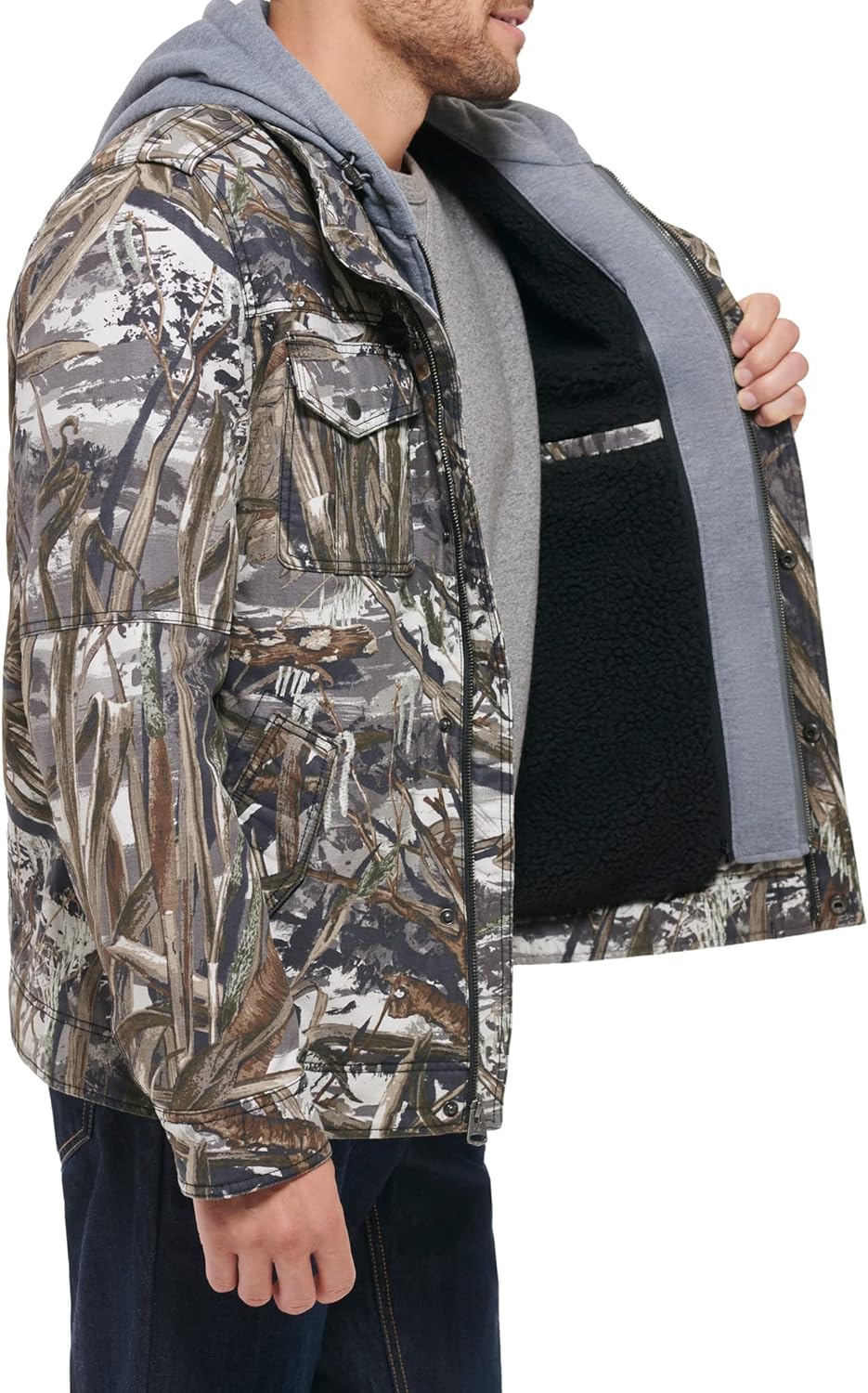 Levi's Men's Washed Cotton Hooded Military Jacket (Regular & Big & Tall Sizes) - Image 5