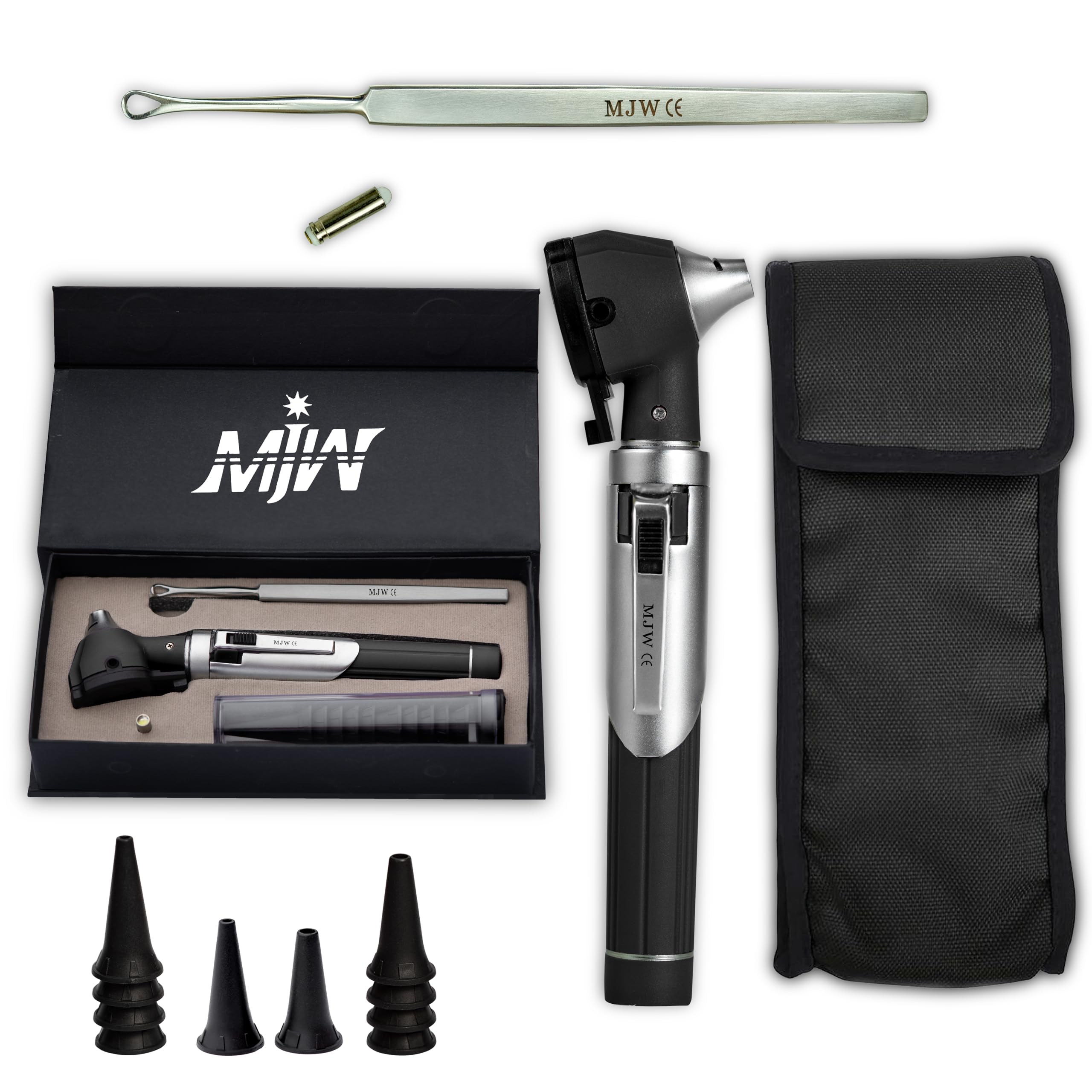 Fiber Optic Mini Otoscope Ear Healthy Tool for Home use with Extra Replaceable LED Light