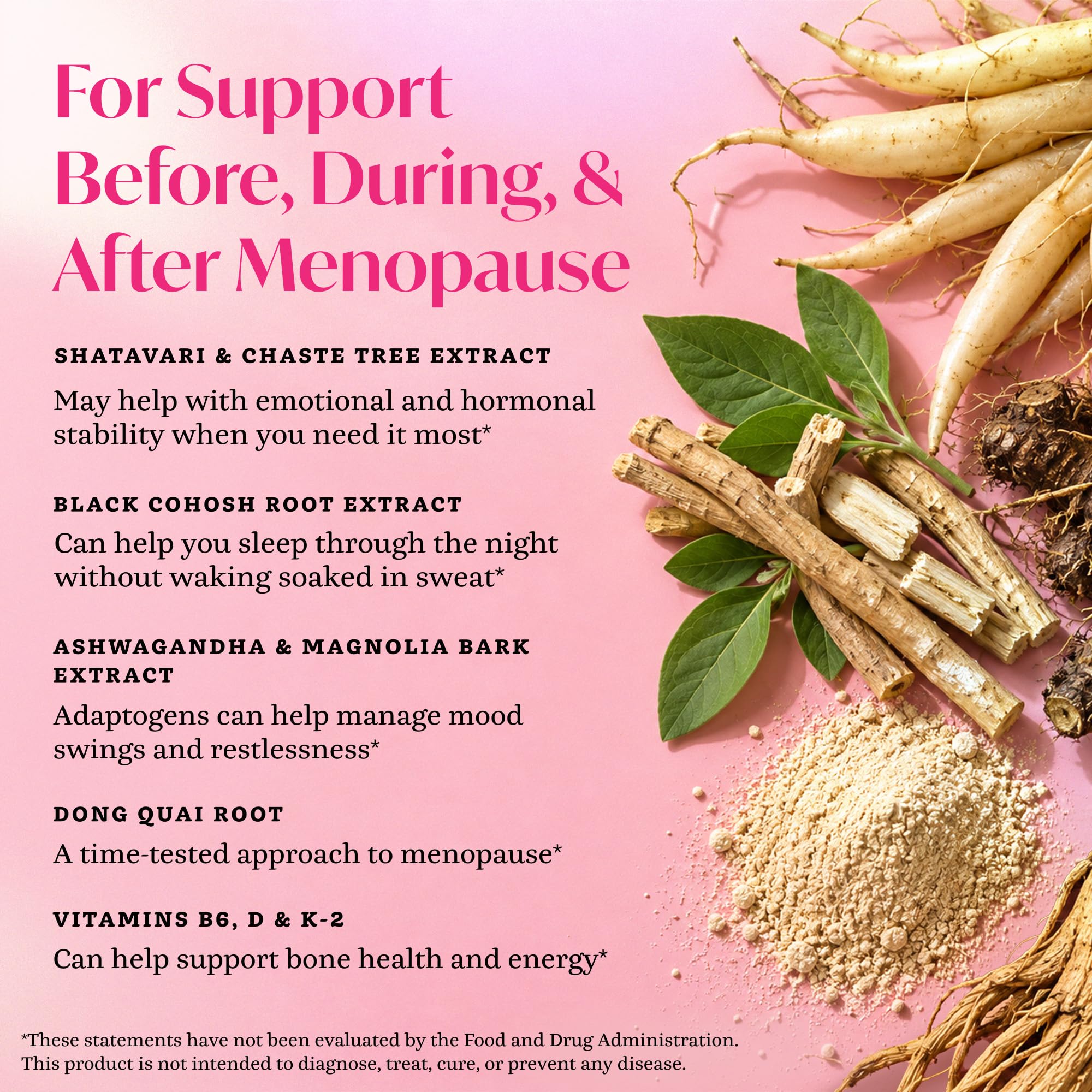 Winged Wellness Hot Momma, Menopause Supplements for Women, 60 Capsules — Amazon image 3