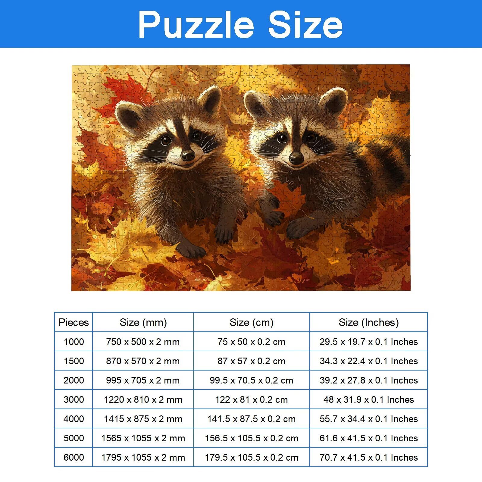 Puzzle 4000 Pezzi Autunno, Puzzle Animale 4000 Pezzi Arte per Adulti e Bambini, Misura: 141.5x87.5 cm, Puzzles Legno per Adulti con Squisita Scatola di Imballaggio, Regalo Donna, Regalo Uomo, -9189