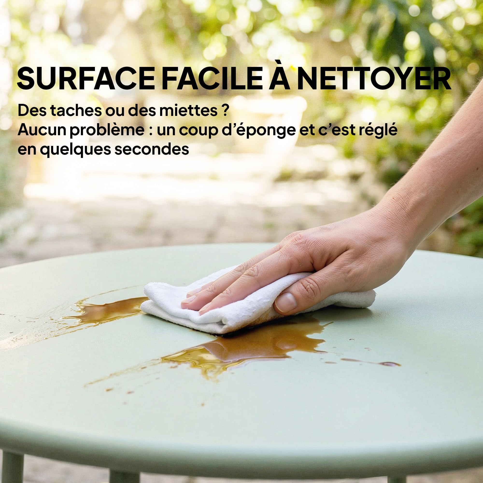 Outsunny Table Basse extérieure pour 2 Personnes, Table de Jardin Ronde Base en X, Structure en métal, pour Balcon, Patio, terrasse, Ø 50 x 45,5 cm, Vert foncé