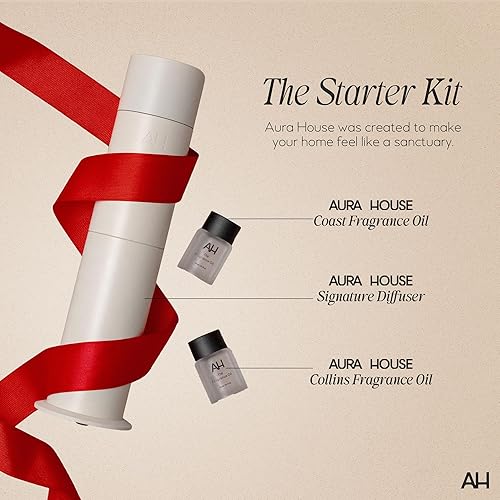 Miniatura 7 de Aura House - Difusor inteligente de aire frío y aceite de fragancia Duo - Difusor controlado por aplicación Bluetooth para el hogar (aceites Collins