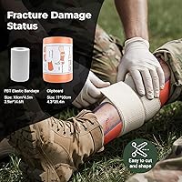 Vista 4 de Kit de primeros auxilios de supervivencia con bolsa Molle, vendaje israelí de 6 pulgadas, kit táctico de primeros auxilios para automóvil, camping